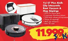 YUİ S7 PLUS AKILLI ÇÖP İSTASYONLU ROBOT VACUUM SÜPÜRGE VE MOP SÜPÜRGE YUİ S7 PLUS AKILLI ÇÖP İSTASYONLU ROBOT VACUUM SÜPÜRGE VE MOP SÜPÜRGE